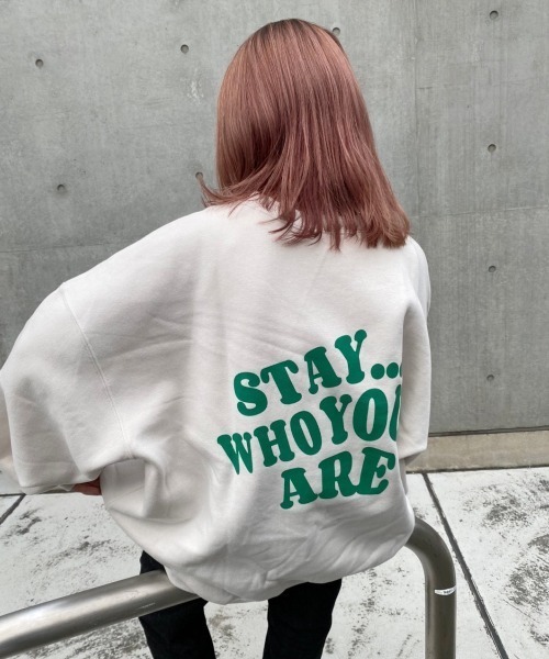 nemne store（ネンネストア）の「イチョウの木とアソートプリント裏起毛スウェット（スウェット・レディース・ネイビー/オフホワイト/グリーン/アイボリー/オートミール/スミクロ・フリー）」の14枚目の写真