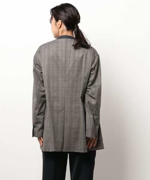 collex（コレックス）の「【セットアップ対応】ビッグテーラードジャケット（テーラードジャケット・レディース・チェック・フリー）」の2枚目の写真