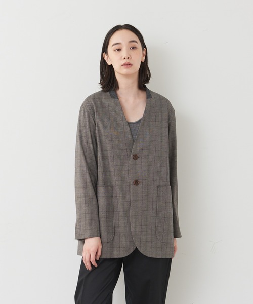 collex（コレックス）の「【セットアップ対応】ビッグテーラードジャケット（テーラードジャケット・レディース・チェック・フリー）」の7枚目の写真