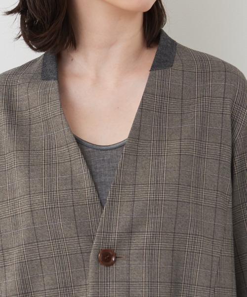 collex（コレックス）の「【セットアップ対応】ビッグテーラードジャケット（テーラードジャケット・レディース・チェック・フリー）」の22枚目の写真