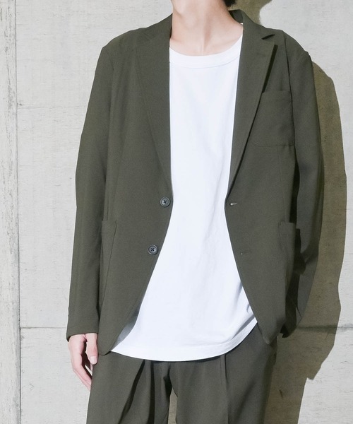 JOHN'S CLOSET(ジョンズクローゼット)の「【3】 ROOT THREE ポリエステル2WAYストレッチジャケット(テーラードジャケット・メンズ・ネイビー/ベージュ/カーキ/ブラック・LARGE/MEDIUM/X-LARGE)」の3枚目の写真