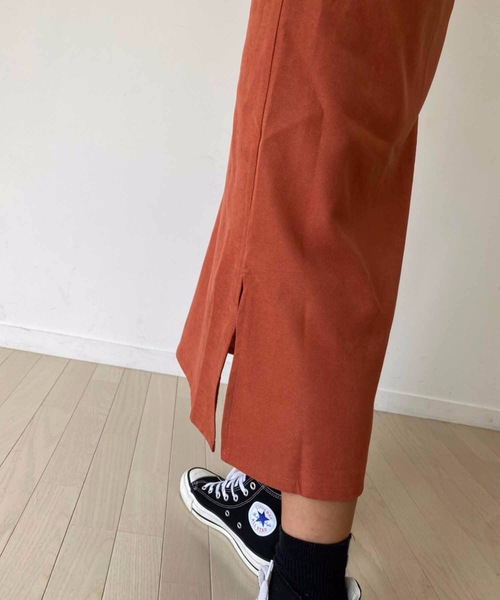 M y u(ミュー)の「【ZOZO限定アイテム】起毛ツイルジャンパースカート(ワンピース・レディース・オレンジ/ブラック・FREE)」の15枚目の写真