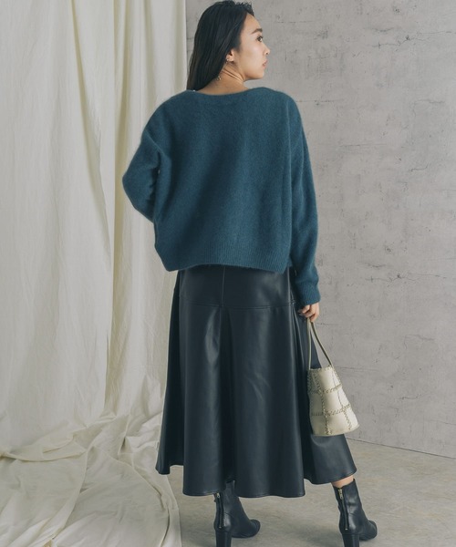 URBAN RESEARCH ROSSO WOMEN（アーバンリサーチ　ロッソ）の「ファーニット2WAYカーディガン（カーディガン/ボレロ・レディース・キャメル/ブルー系その他/ブラック・FREE）」の17枚目の写真