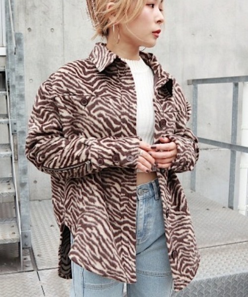 FIG&VIPER（フィグアンドバイパー）の「シャツJK（その他アウター・レディース・ブラウン/グレー/マルチ/オレンジ・FREE）」の3枚目の写真