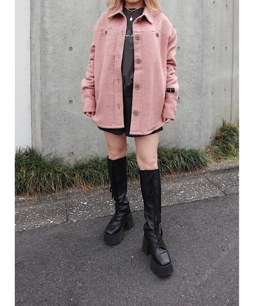 FIG&VIPER（フィグアンドバイパー）の「シャツJK（その他アウター・レディース・ブラウン/グレー/マルチ/オレンジ・FREE）」の6枚目の写真