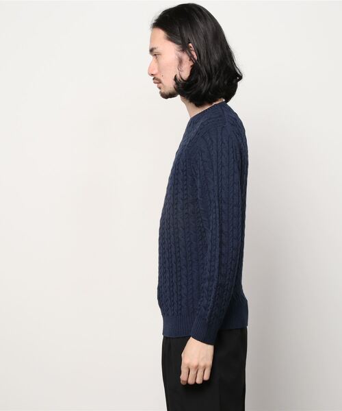 最終価格　定価4,6万ロッソプーロエストネーション別注メリノウールケーブルニット 最終価格 定価4,6万ロッソプーロエストネーション別注メリノ