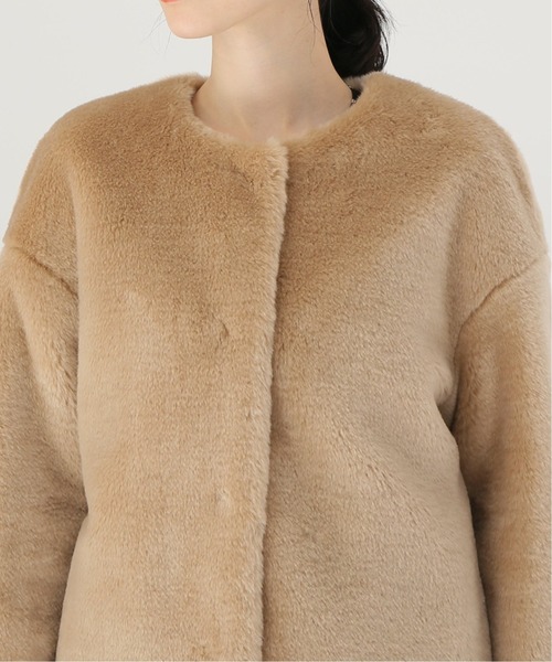 La TOTALITE（ラトータリテ）の「エコファー2WAYショートブルゾン◆（ブルゾン・レディース・ベージュ・FREE）」の14枚目の写真