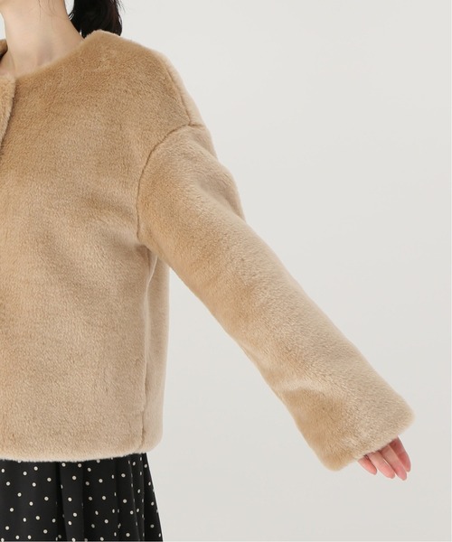 La TOTALITE（ラトータリテ）の「エコファー2WAYショートブルゾン◆（ブルゾン・レディース・ベージュ・FREE）」の16枚目の写真