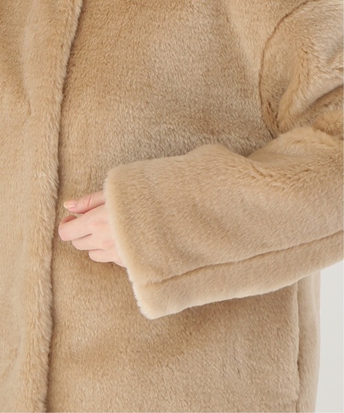 La TOTALITE（ラトータリテ）の「エコファー2WAYショートブルゾン◆（ブルゾン・レディース・ベージュ・FREE）」の17枚目の写真