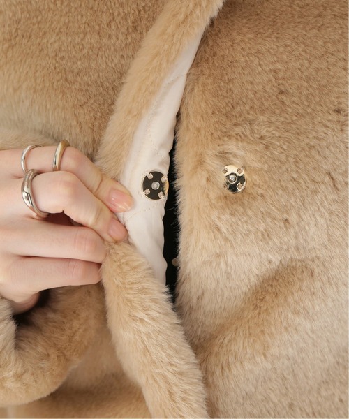 La TOTALITE（ラトータリテ）の「エコファー2WAYショートブルゾン◆（ブルゾン・レディース・ベージュ・FREE）」の19枚目の写真