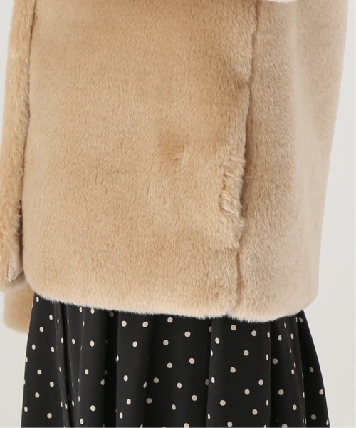 La TOTALITE（ラトータリテ）の「エコファー2WAYショートブルゾン◆（ブルゾン・レディース・ベージュ・FREE）」の2枚目の写真