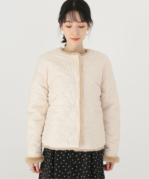 La TOTALITE（ラトータリテ）の「エコファー2WAYショートブルゾン◆（ブルゾン・レディース・ベージュ・FREE）」の3枚目の写真