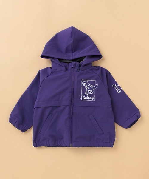 kladskap（クレードスコープ）の「ベストライナーつき恐竜ウィンドブレーカー（ブルゾン・キッズ・パープル/カーキ・120cm/100cm/110cm/130cm/90cm）」の2枚目の写真