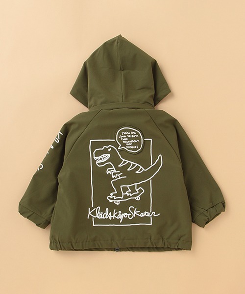 kladskap（クレードスコープ）の「ベストライナーつき恐竜ウィンドブレーカー（ブルゾン・キッズ・パープル/カーキ・120cm/100cm/110cm/130cm/90cm）」の5枚目の写真