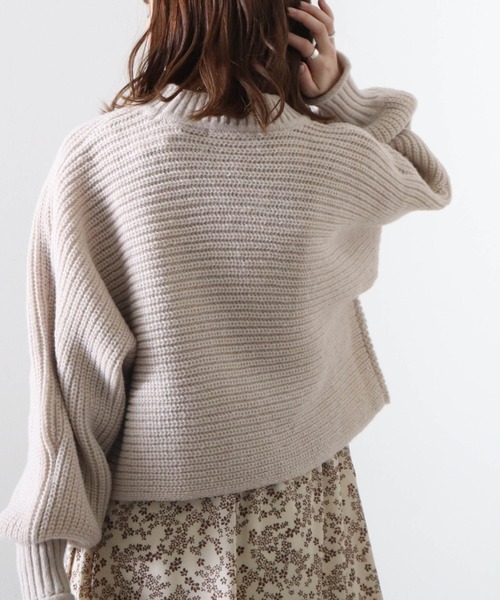 Cheek(チーク)の「畦ふんわりクロップドニット+花柄ワンピースセット(ワンピース・レディース・ベージュ/ネイビー/チャコールグレー・FREE)」の12枚目の写真