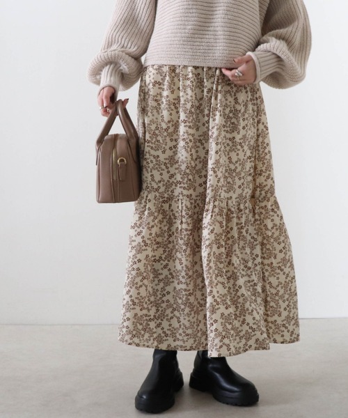 Cheek(チーク)の「畦ふんわりクロップドニット+花柄ワンピースセット(ワンピース・レディース・ベージュ/ネイビー/チャコールグレー・FREE)」の18枚目の写真