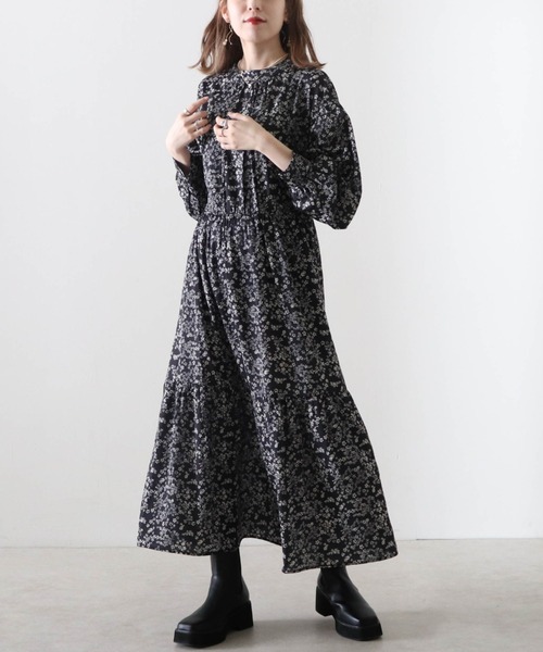 Cheek(チーク)の「畦ふんわりクロップドニット+花柄ワンピースセット(ワンピース・レディース・ベージュ/ネイビー/チャコールグレー・FREE)」の14枚目の写真