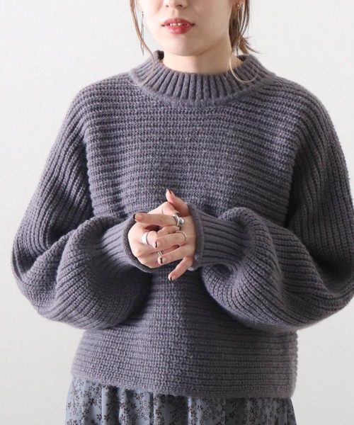 Cheek(チーク)の「畦ふんわりクロップドニット+花柄ワンピースセット(ワンピース・レディース・ベージュ/ネイビー/チャコールグレー・FREE)」の21枚目の写真