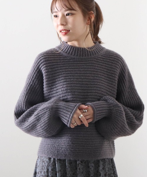 Cheek(チーク)の「畦ふんわりクロップドニット+花柄ワンピースセット(ワンピース・レディース・ベージュ/ネイビー/チャコールグレー・FREE)」の16枚目の写真