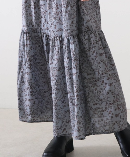 Cheek(チーク)の「畦ふんわりクロップドニット+花柄ワンピースセット(ワンピース・レディース・ベージュ/ネイビー/チャコールグレー・FREE)」の11枚目の写真