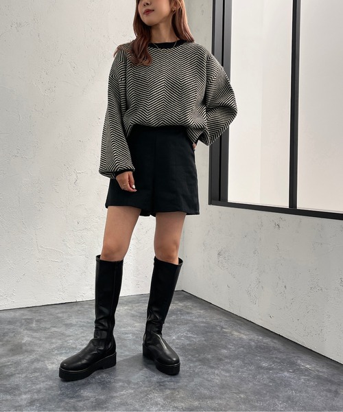 apres jour mignon（アプレジュールミニョン）の「センターシームショートパンツ【ZOZOTOWN限定アイテム】（その他パンツ・レディース・ブラック/その他/グリーン・X-LARGE/フリー）」の8枚目の写真