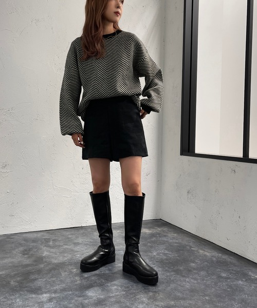 apres jour mignon（アプレジュールミニョン）の「センターシームショートパンツ【ZOZOTOWN限定アイテム】（その他パンツ・レディース・ブラック/その他/グリーン・X-LARGE/フリー）」の9枚目の写真