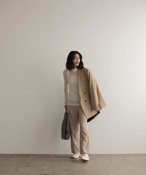marjour(マージュール)の「SHEER TURTLE KNIT(Tシャツ/カットソー・レディース・ブラック/アイボリー/サーモンピンク/グレー・M)」の12枚目の写真
