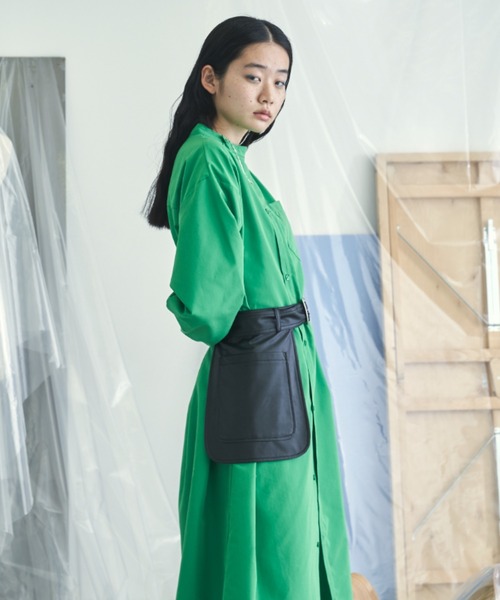 VACANCY（ヴァカンシー）の「アシンメトリーシャツワンピース（ワンピース・レディース・ホワイト/ブラック/グリーン/その他・FREE）」の16枚目の写真