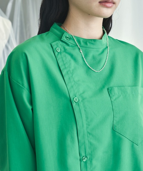 VACANCY（ヴァカンシー）の「アシンメトリーシャツワンピース（ワンピース・レディース・ホワイト/ブラック/グリーン/その他・FREE）」の18枚目の写真