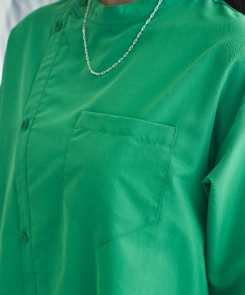 VACANCY（ヴァカンシー）の「アシンメトリーシャツワンピース（ワンピース・レディース・ホワイト/ブラック/グリーン/その他・FREE）」の19枚目の写真