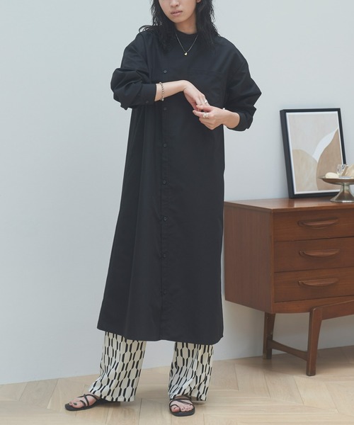 セール】アシンメトリーシャツワンピース（ワンピース）｜VACANCY