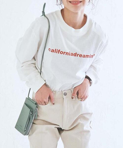 coen（コーエン）の「CaliforniaDreamin'ロゴロングスリーブTシャツ（Tシャツ/カットソー・レディース・ブラック/オフホワイト/ナチュラル・LARGE/MEDIUM）」の5枚目の写真