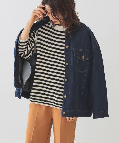 B:MING by BEAMS（ビーミングバイビームス）の「B:MING by BEAMS / デニム Gジャン 22SS（デニムジャケット・レディース・ライトブルー/インディゴブルー・SMALL/MEDIUM）」の7枚目の写真