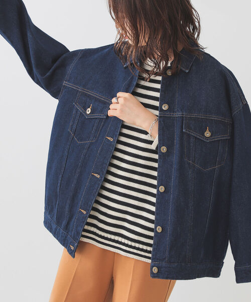 B:MING by BEAMS（ビーミングバイビームス）の「B:MING by BEAMS / デニム Gジャン 22SS（デニムジャケット・レディース・ライトブルー/インディゴブルー・SMALL/MEDIUM）」の9枚目の写真