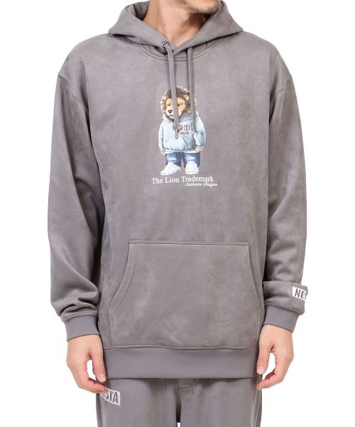 NESTA BRAND（ネスタブランド）の「フェイクスウェードライオンパーカー（パーカー・メンズ・グレー/キャメル・XL/XXL/M/L）」の6枚目の写真