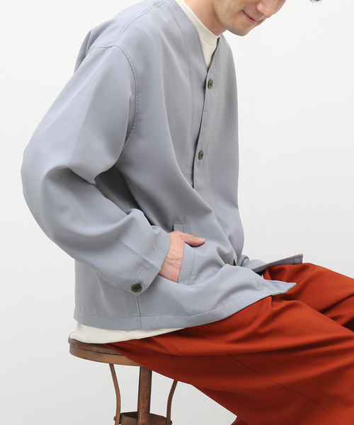 JOURNAL STANDARD relume（ジャーナルスタンダード　レリューム）の「Comfortable カーディガンジャケット（カーディガン/ボレロ・メンズ・ブラック/ベージュ/サックスブルー・MEDIUM/LARGE）」の3枚目の写真