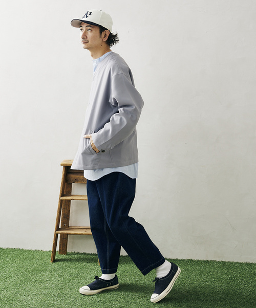 JOURNAL STANDARD relume（ジャーナルスタンダード　レリューム）の「Comfortable カーディガンジャケット（カーディガン/ボレロ・メンズ・ブラック/ベージュ/サックスブルー・MEDIUM/LARGE）」の21枚目の写真