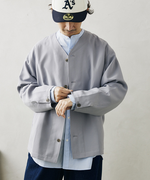 JOURNAL STANDARD relume（ジャーナルスタンダード　レリューム）の「Comfortable カーディガンジャケット（カーディガン/ボレロ・メンズ・ブラック/ベージュ/サックスブルー・MEDIUM/LARGE）」の20枚目の写真