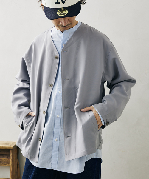 JOURNAL STANDARD relume（ジャーナルスタンダード　レリューム）の「Comfortable カーディガンジャケット（カーディガン/ボレロ・メンズ・ブラック/ベージュ/サックスブルー・MEDIUM/LARGE）」の19枚目の写真