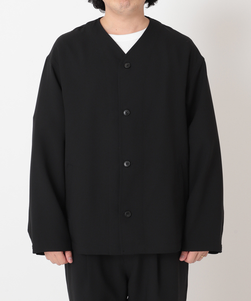 JOURNAL STANDARD relume（ジャーナルスタンダード　レリューム）の「Comfortable カーディガンジャケット（カーディガン/ボレロ・メンズ・ブラック/ベージュ/サックスブルー・MEDIUM/LARGE）」の14枚目の写真