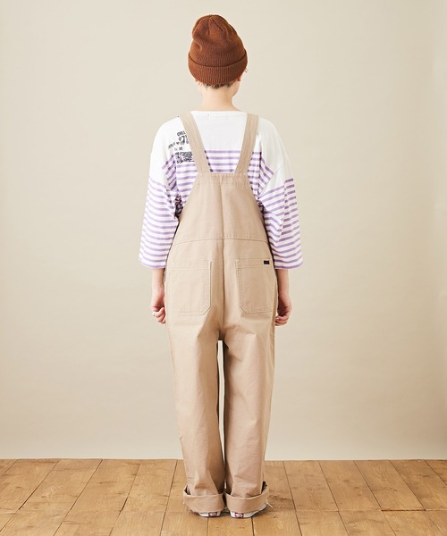 CUBE SUGAR（キューブシュガー）の「オックス 無地 サロペットパンツ（サロペット/オーバーオール・レディース・ベージュ/オレンジ/グリーン・M）」の9枚目の写真