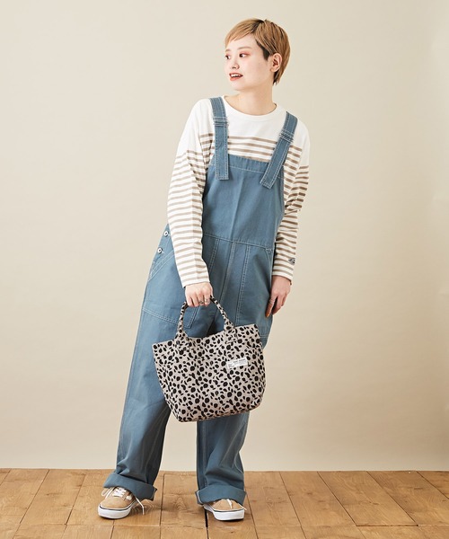 CUBE SUGAR（キューブシュガー）の「オックス 無地 サロペットパンツ（サロペット/オーバーオール・レディース・ベージュ/オレンジ/グリーン・M）」の16枚目の写真