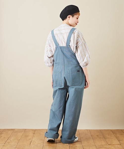 CUBE SUGAR（キューブシュガー）の「オックス 無地 サロペットパンツ（サロペット/オーバーオール・レディース・ベージュ/オレンジ/グリーン・M）」の20枚目の写真