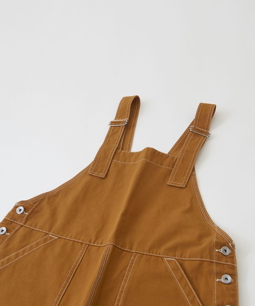 CUBE SUGAR（キューブシュガー）の「オックス 無地 サロペットパンツ（サロペット/オーバーオール・レディース・ベージュ/オレンジ/グリーン・M）」の22枚目の写真