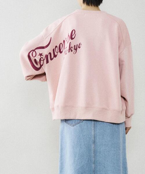 CONVERSE TOKYO(コンバーストウキョウ)の「ロゴプリントスウェット(Tシャツ/カットソー・レディース・アイボリー/ピンク/ブラック/ミント/グリーン・FREE)」の5枚目の写真