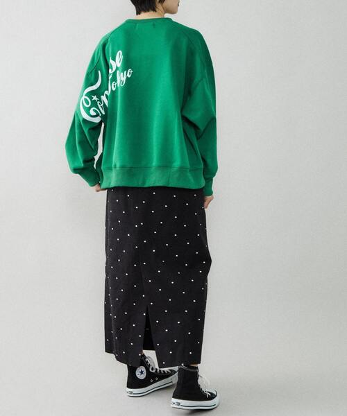 CONVERSE TOKYO(コンバーストウキョウ)の「ロゴプリントスウェット(Tシャツ/カットソー・レディース・アイボリー/ピンク/ブラック/ミント/グリーン・FREE)」の14枚目の写真