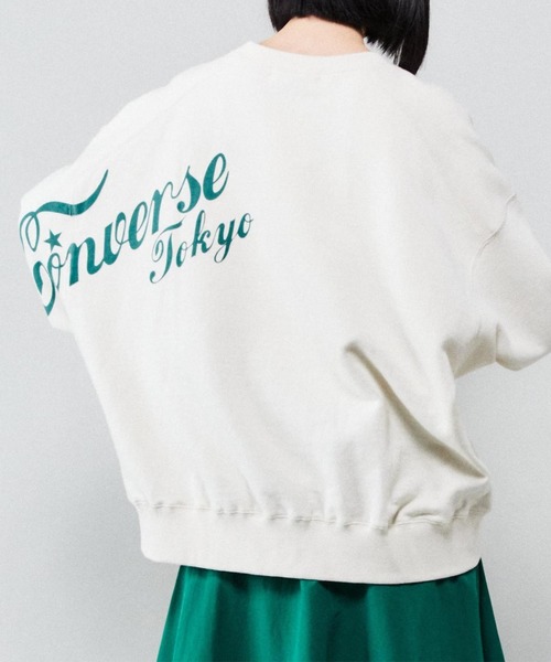 CONVERSE TOKYO(コンバーストウキョウ)の「ロゴプリントスウェット(Tシャツ/カットソー・レディース・アイボリー/ピンク/ブラック/ミント/グリーン・FREE)」の2枚目の写真