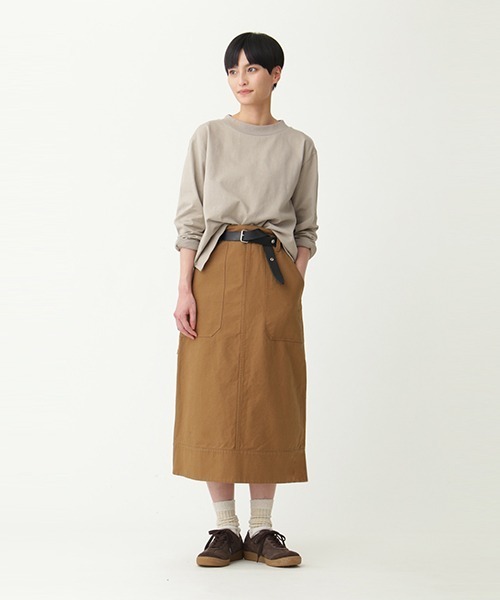 MHL.(エムエイチエル)の「MATT COTTON JERSEY(Tシャツ/カットソー・レディース・ブラウン/グレー・2)」の6枚目の写真