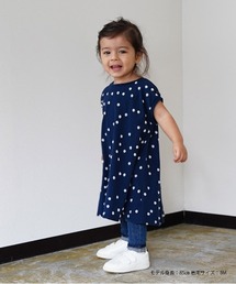 quoti use fith | ポコポコドットジャガード フレンチ袖 ひざ下丈ワンピース(ワンピース)