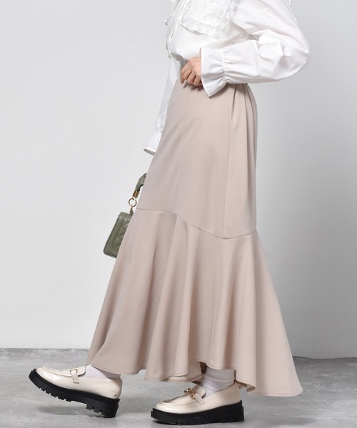 ems excite（エムズエキサイト）の「ジョーゼットマーメイドスカート（スカート・レディース・ブラック/ピンク/アイボリー/ホワイト系その他/ブルー・FREE）」の5枚目の写真